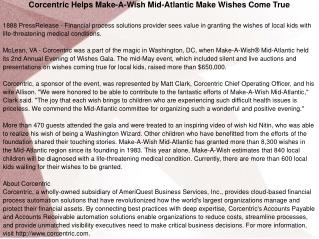 Corcentric Helps Make-A-Wish Mid-Atlantic Make Wishes