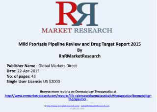 Mild Psoriasis Pipeline Review and Drug Target Report 2015