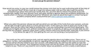 Pension Release