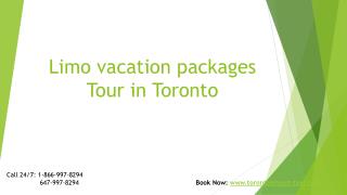 Limo vacation packages Tour in Toronto
