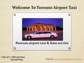 Pearson airport taxi and limo service