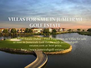 Villas for Sale in Jumeirah Golf Estate