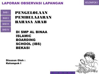 KURNALI LAPORAN OBSERVASI LAPANGAN PELATIHAN GURU B. ARAB