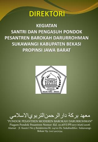 KURNALI DIREKTORI KEGIATAN SANTRI DAN PENGASUH PESANTREN