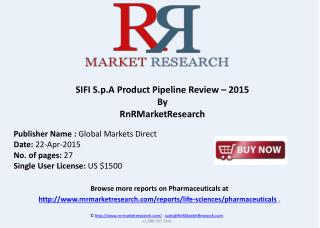 SIFI S.p.A Product Pipeline Review – 2015