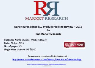 Dart NeuroScience LLC Product Pipeline Review – 2015