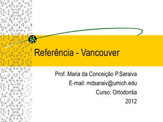 Referência - Vancouver