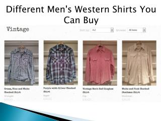 Different Men's Western Shirts You Can Buy