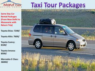 Taxi Tour Packages India, Car Rental Packages for Mussoorie