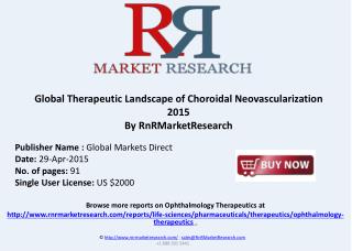 Choroidal Neovascularization – Pipeline Review, H1 2015
