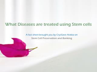 Know the Diseases treated using stem cells