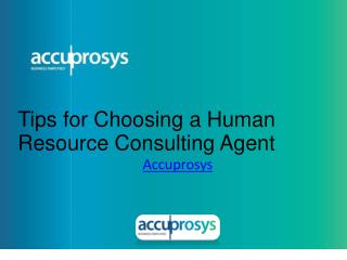 Tips for Choosing HR Consulting Agent