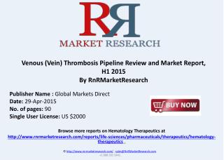 Venous (Vein) Thrombosis Drug Records and Market Report 2015