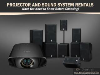 Denver Projector and Sound System Rental