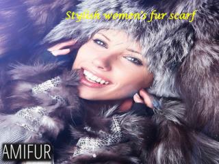 Stylish women's fur scarf