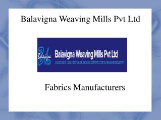 Fabrics Manufacturers