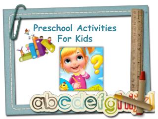 Preschool Activities for Kids