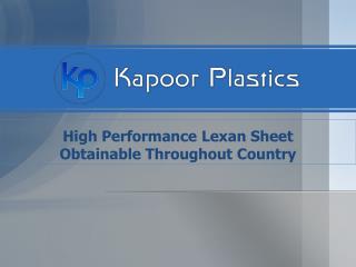 Lexan Polycarbonate Sheets in India