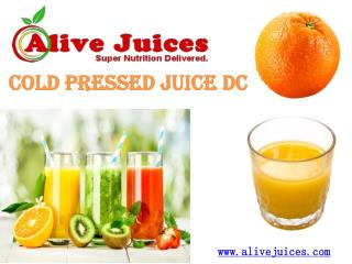 Cold Pressed Juice DC