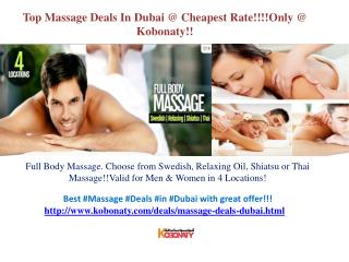 Massage Deals Dubai