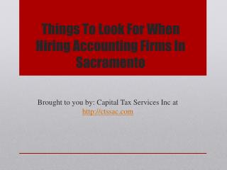 Things To Look For When Hiring Accounting Firms