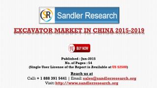 China Excavator Market Growth 2019 Forecast and Analysis