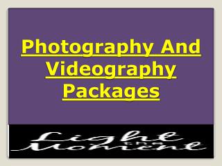 Photography And Videography Packages