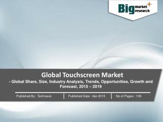 Research Report on Global Touchscreen Market 2019