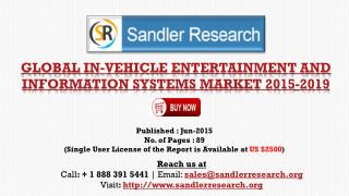 In-vehicle Entertainment and Information Systems Market to G