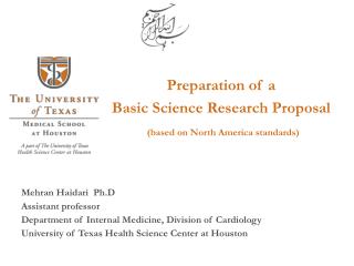 Preparation of a Basic Science Research Proposal (based on North America standards)