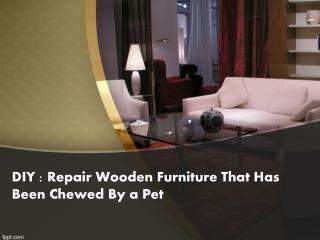 DIY Repair Wooden Furniture That Has Been Chewed By a Pet