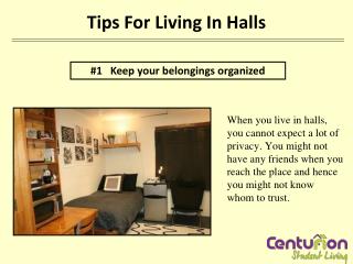 Tips for living in halls