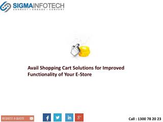 Avail Shopping Cart Solutions for Improved Functionality of