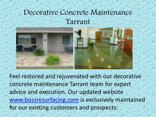 concrete overlay Tarrant