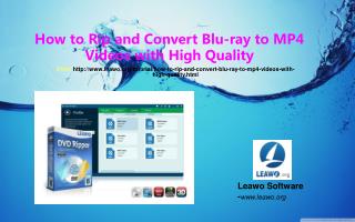 How to Rip and Convert Blu-ray to MP4 Videos