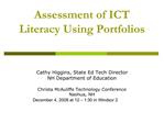 Assessment of ICT Literacy Using Portfolios
