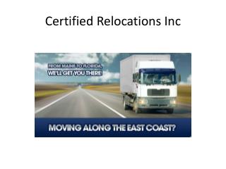 Certified Relocations Inc