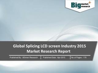 Global Splicing LCD screen Industry : Market Research Report