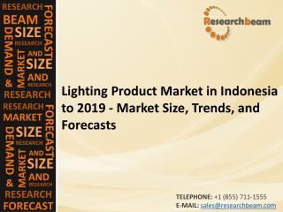 Lighting Product Market in Indonesia to 2019