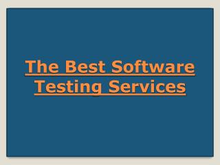 The Best Software Testing Services