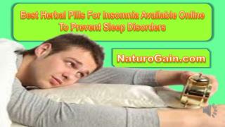 Best Herbal Pills For Insomnia Available Online To Prevent S