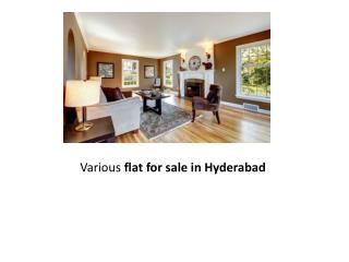 Various flat for sale in Hyderabad