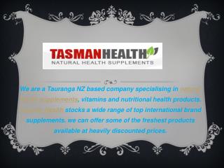 Online Health Supplements -TasmanHealth.co.nz