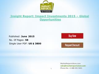Impact Investment Industry Analysis & Wealth Management Rese