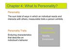 Chapter 4: What Is Personality