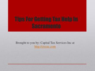 Tips For Getting Tax Help In Sacramento