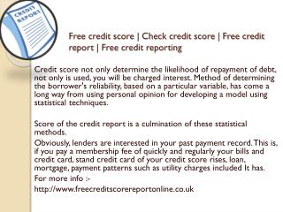 Free credit report | Www.freecreditscorereportonline.co.uk