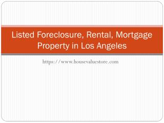 List your Foreclosure & Mortgage Property
