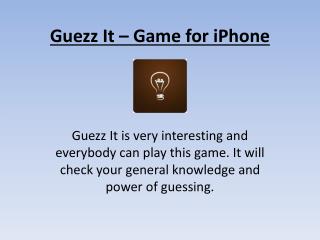 Guezz it - Word Guessing Game for iPhone