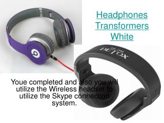 Headphones White Red